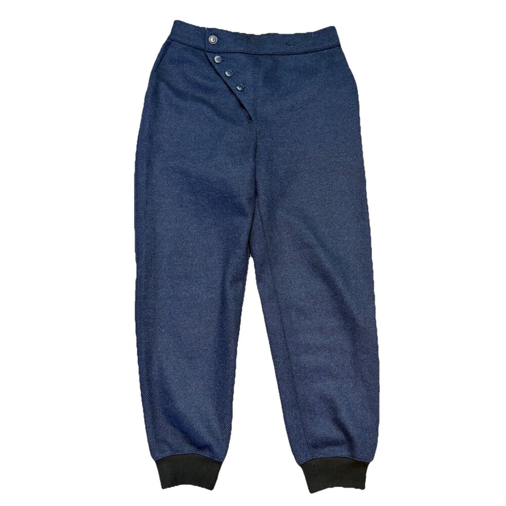 Agnes B. Homme Men's Blue Wool Blend Joggers Size 1/M $350